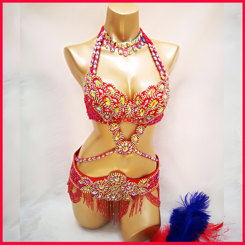 Title 7, New Belly Dance Performance Handmade Sequins Or...