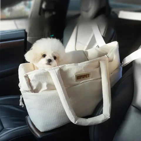 Dog Car Seat Pet Carrier with Adjustable Safety Leash