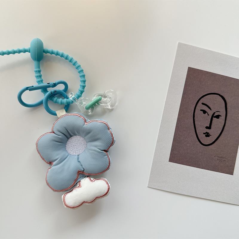 Korea Ins Cute Tulip Pendant Three-dimensional Flowers Hand-woven Key Ring
