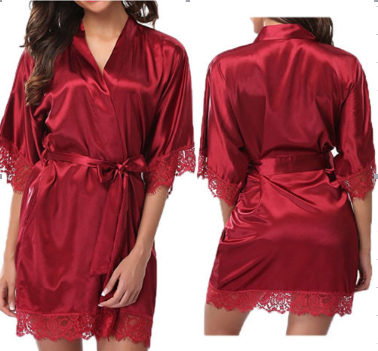 Title 7, Sexy nightdress with ice silk bathrobe