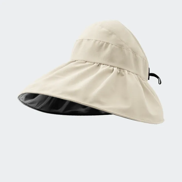 Foldable Fisherman Hat Summer Empty Top Sun Protection Hat UV Protection Upf50 Sun Visor Full face Sunhat For Women Beige - Shop at LoveMi