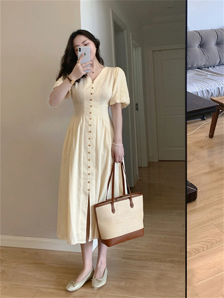 V-Neck High-Waist Maxi Dress, picture 5 of 5