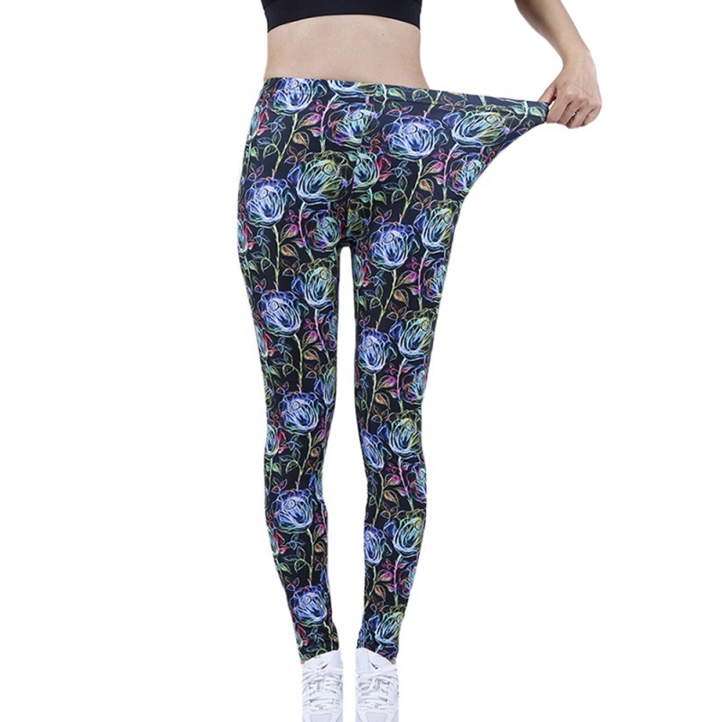 Title 3, Damen Yoga Fitness Capris mit hohem Bund, elast...