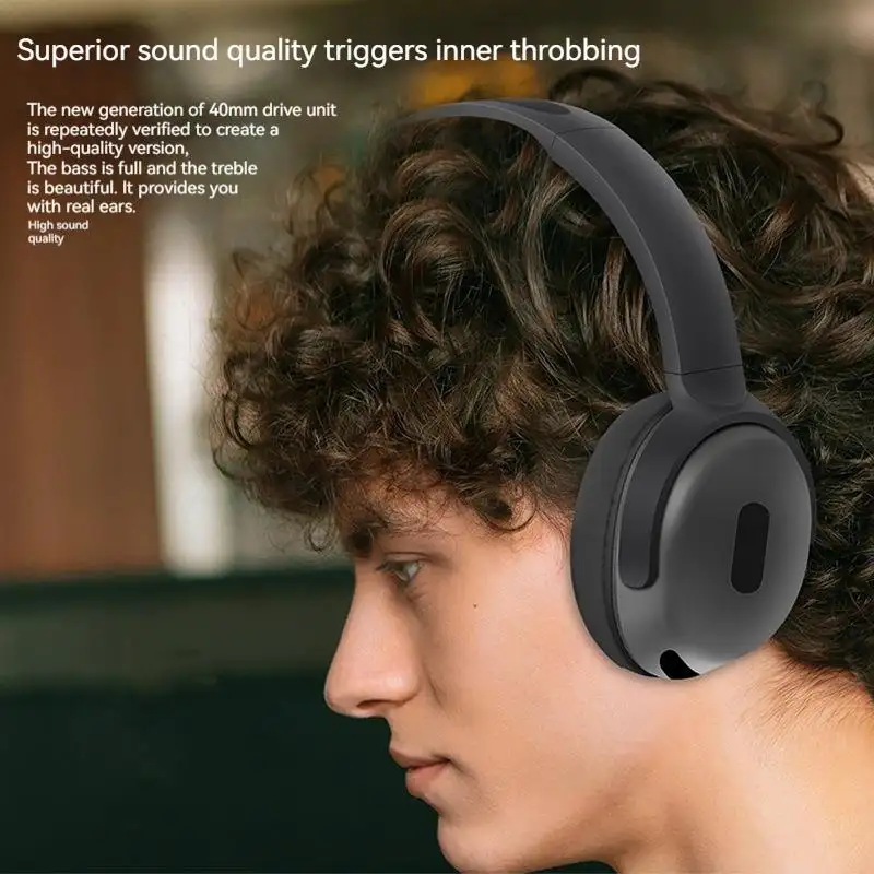 Foldable Wireless Headphones Bluetooth Sports Earphones Hifi