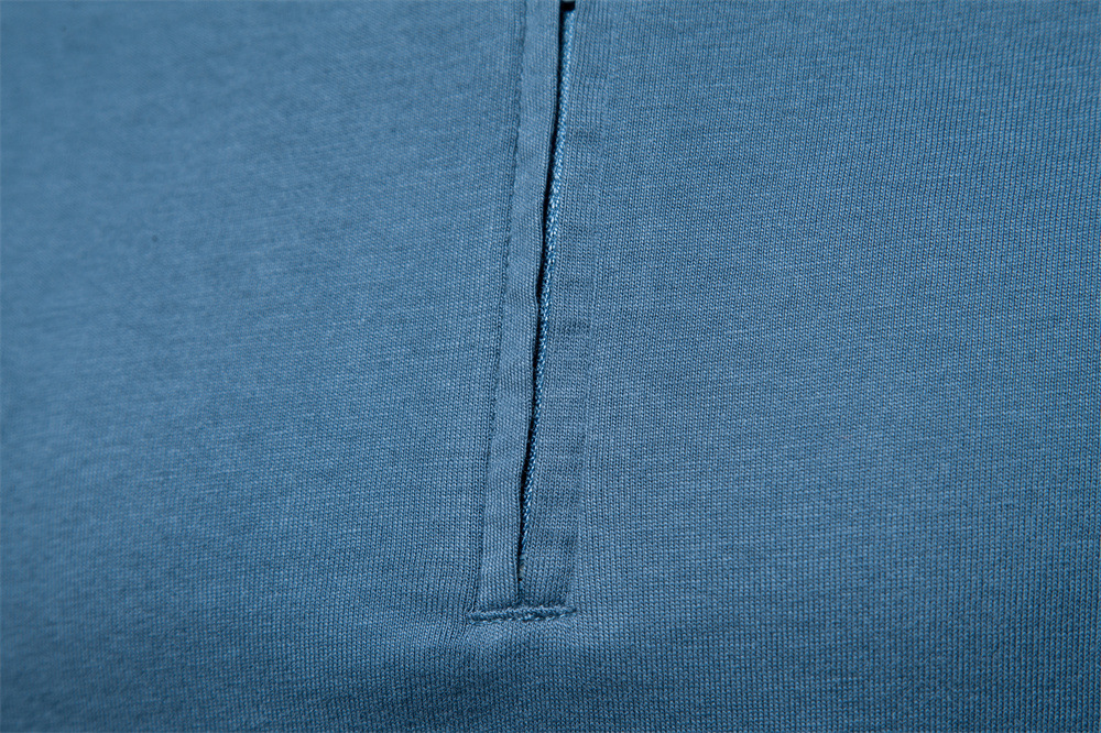 Men's Zipper Pullover V-Neck Short Sleeve T-Shirt