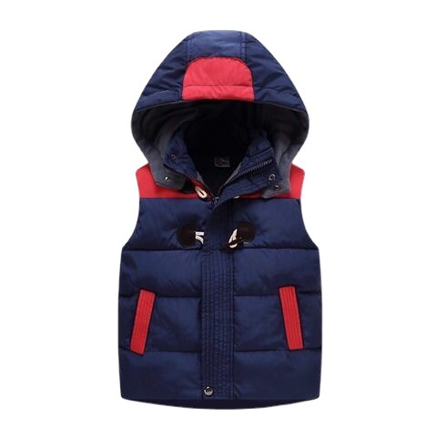 Boys And Girls Baby Plus Velvet Padded Hooded Vest Kindergarten Uniforms — foto 3