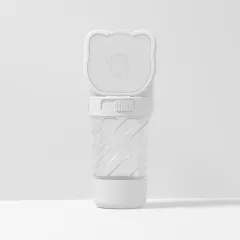 Three-purpose Pet Water Cup With Garbage Box - White - View 1