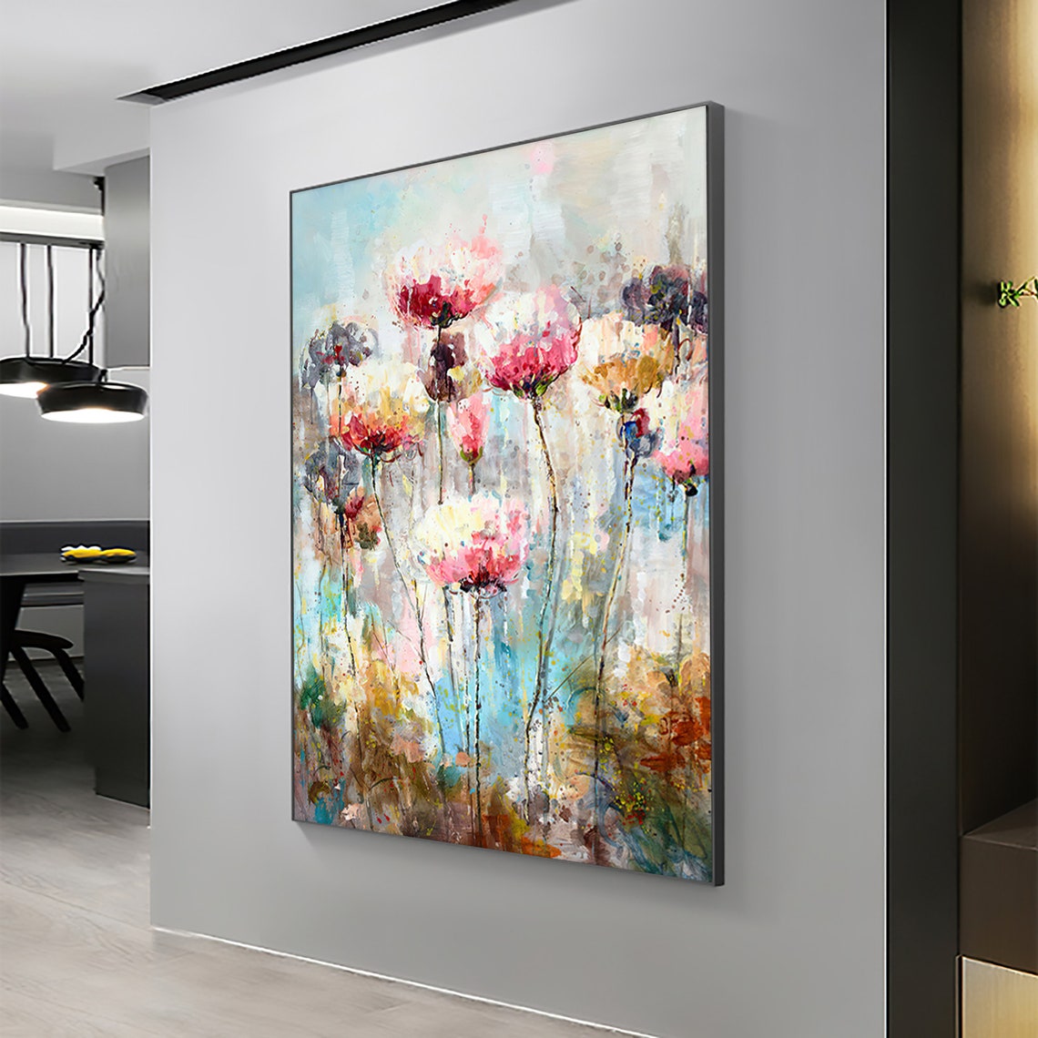 Handmade Floral Oil On Canvas Painting Home Decoration Poster — foto 13