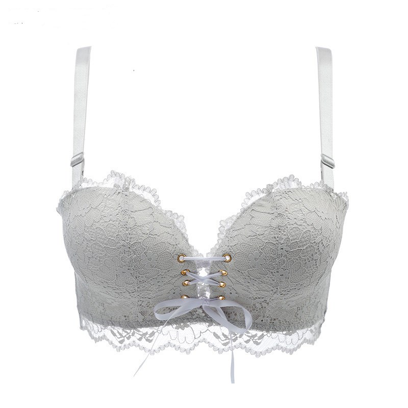 Title 5, Lace underwear women no steel ring half cup bra