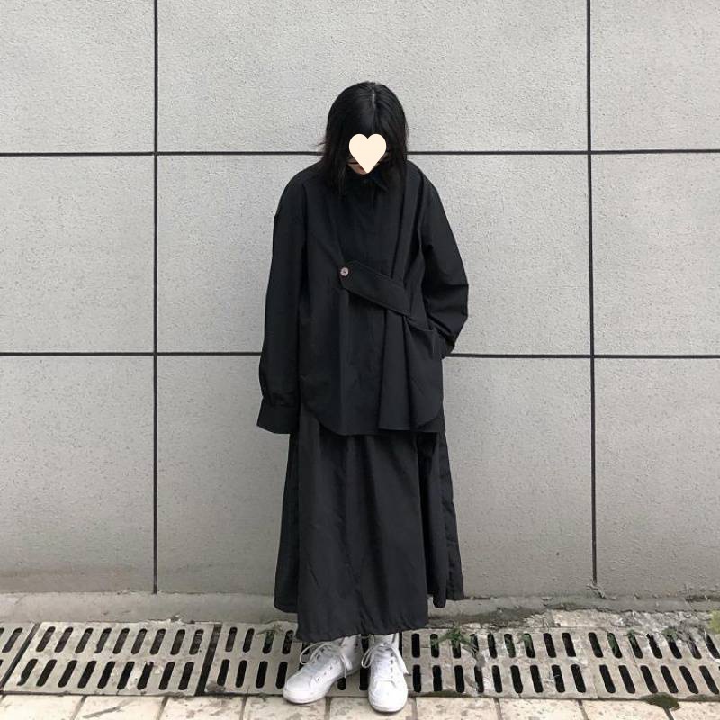 Long Sleeve Shirt With Irregular Design In Hong Kong