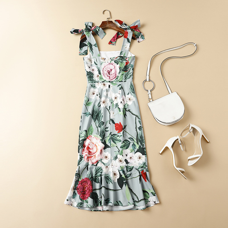 Sling Fishtail Midi Dress