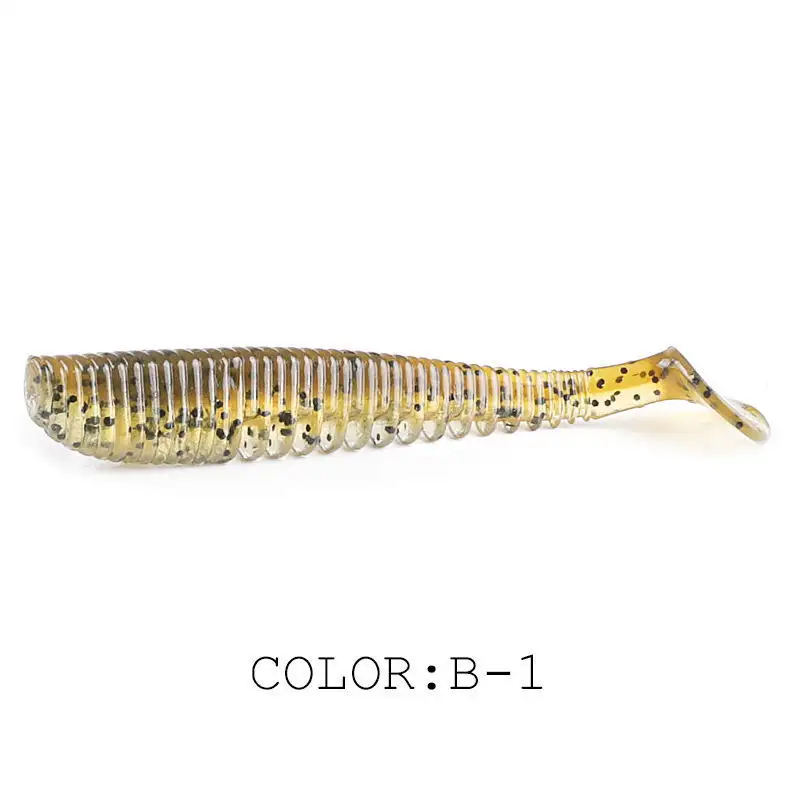 Freshwater Lure Soft Bait T Tail Lead Hook
