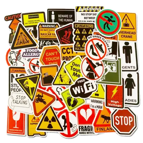 Warning Sign Stickers