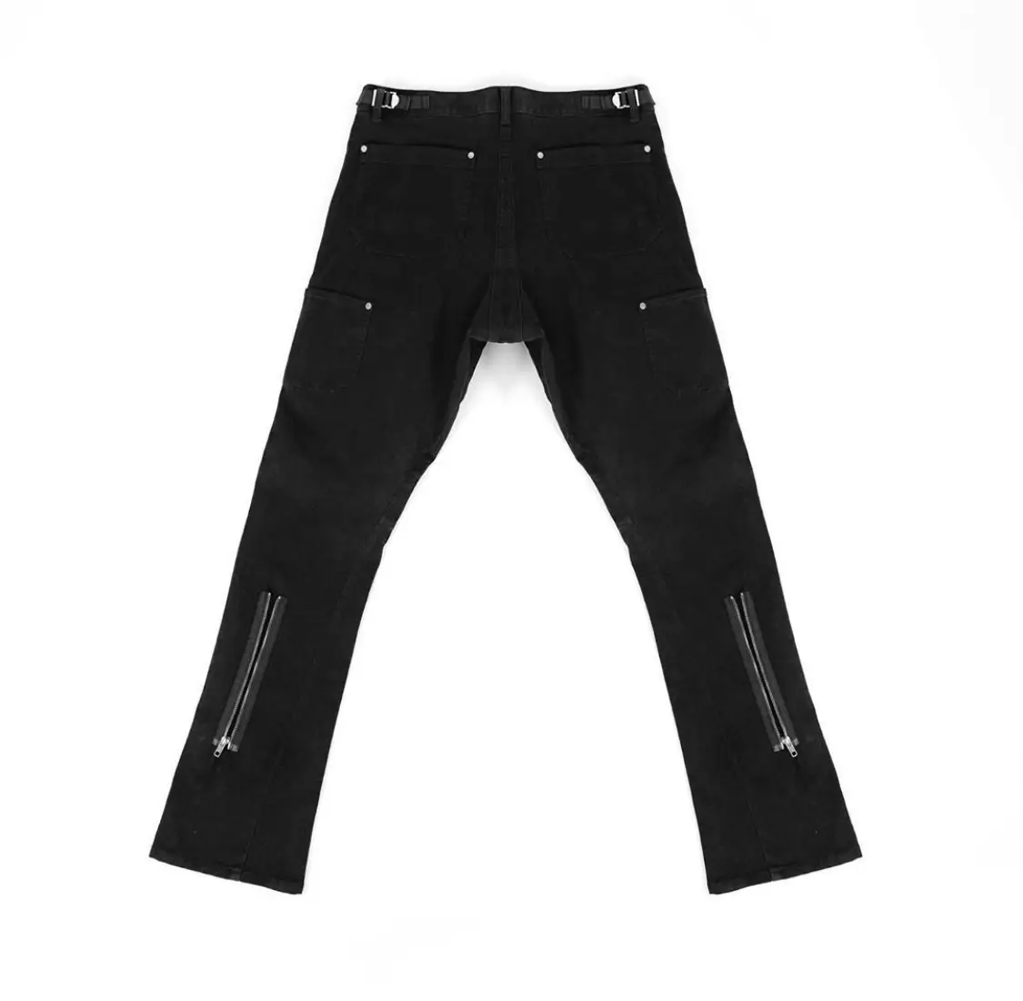 High Street Men's Casual Heavy Industry Customized Washed Micro Zipper Cargo Jeans