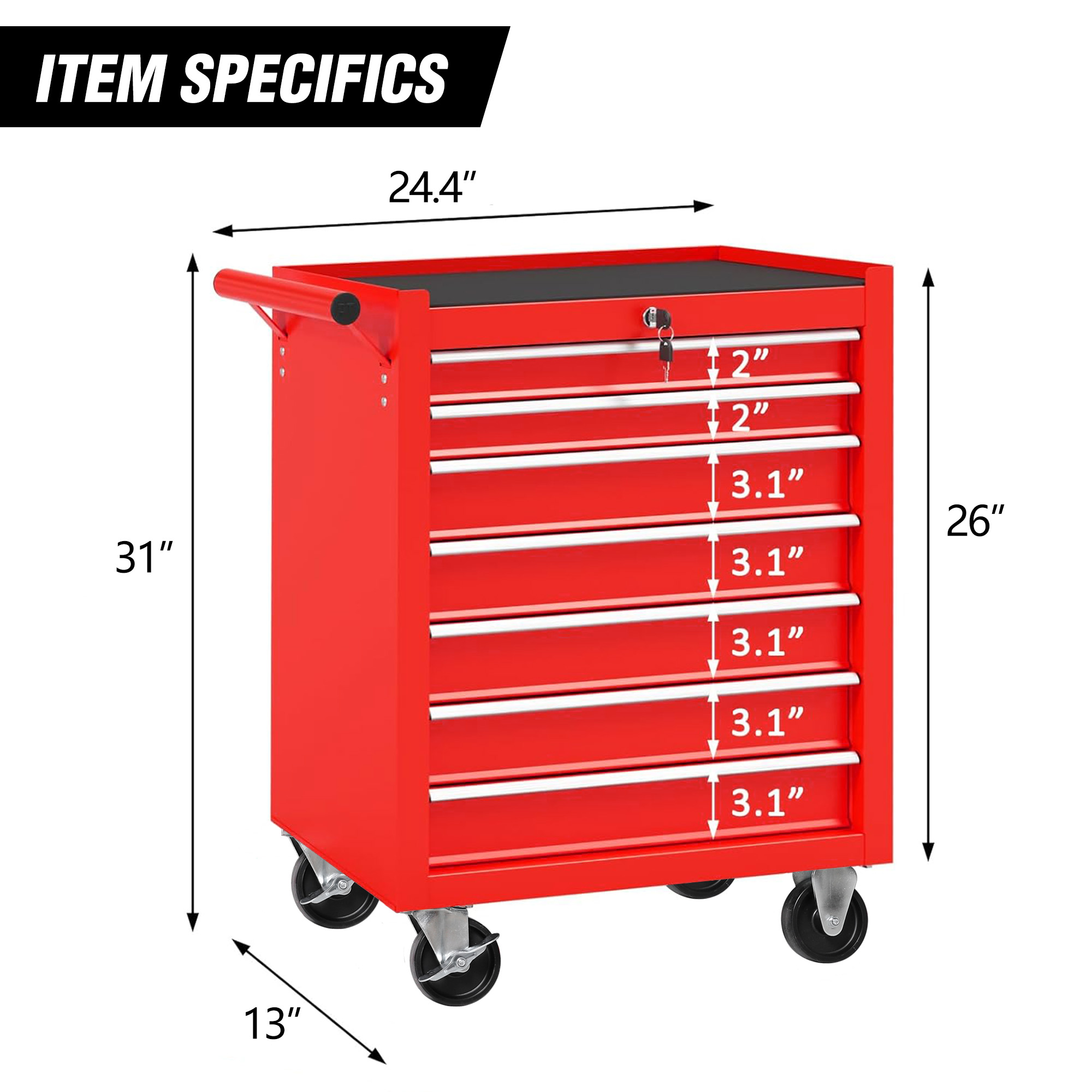 7 Drawers Tool Cabinet — foto 6