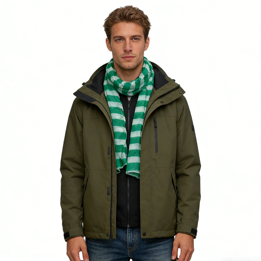 2pcs Dual Tone Lime Printed Scarf For Women Men