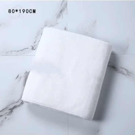 White bed bath towel 80x190