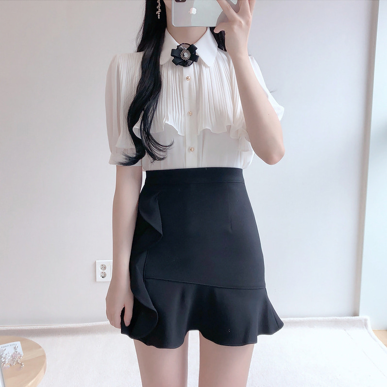 Korean Explosion White Tops Small Shirt