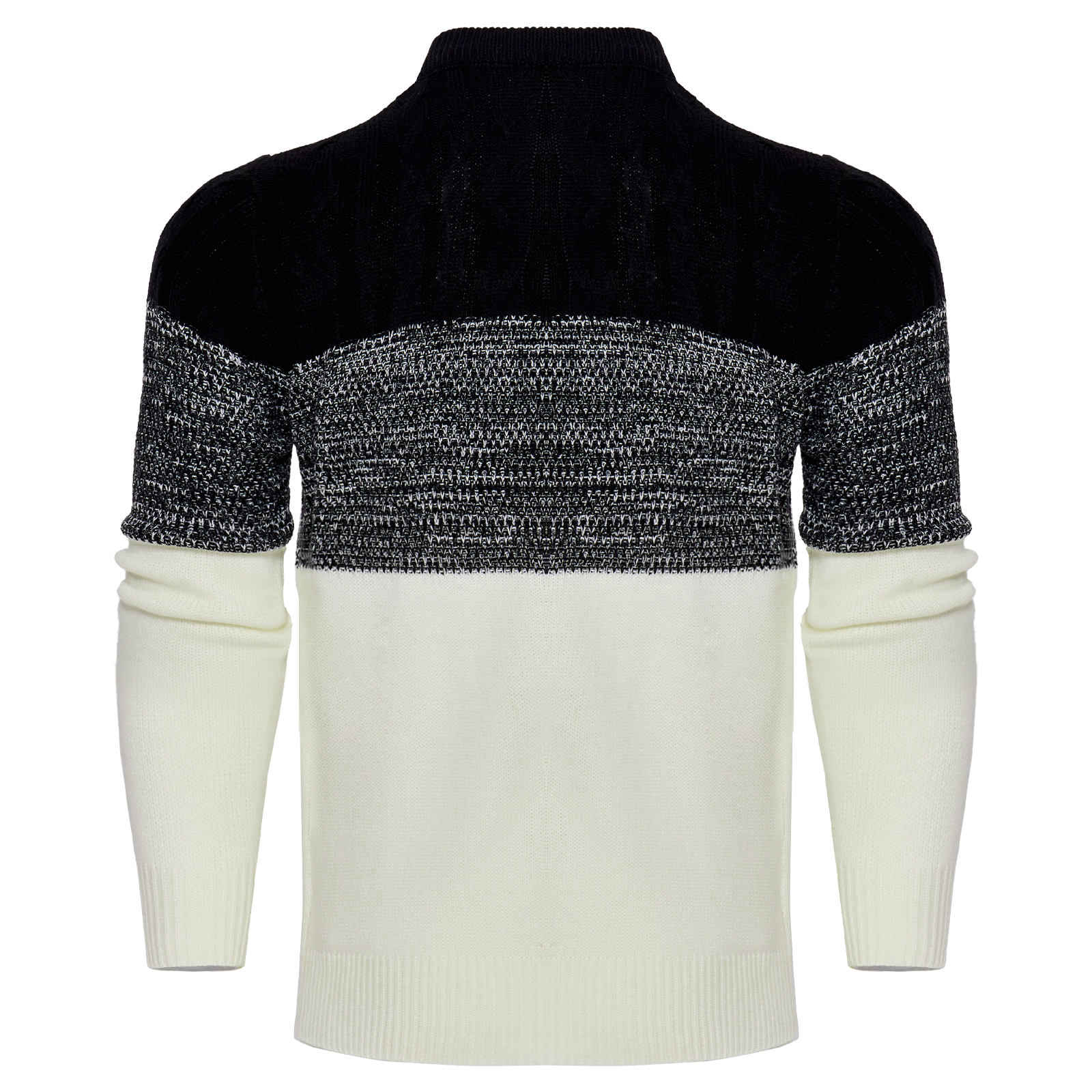 Mens-Casual-Color-Block-Long-Sleeve-Cable-Knit-Pullover-Sweater