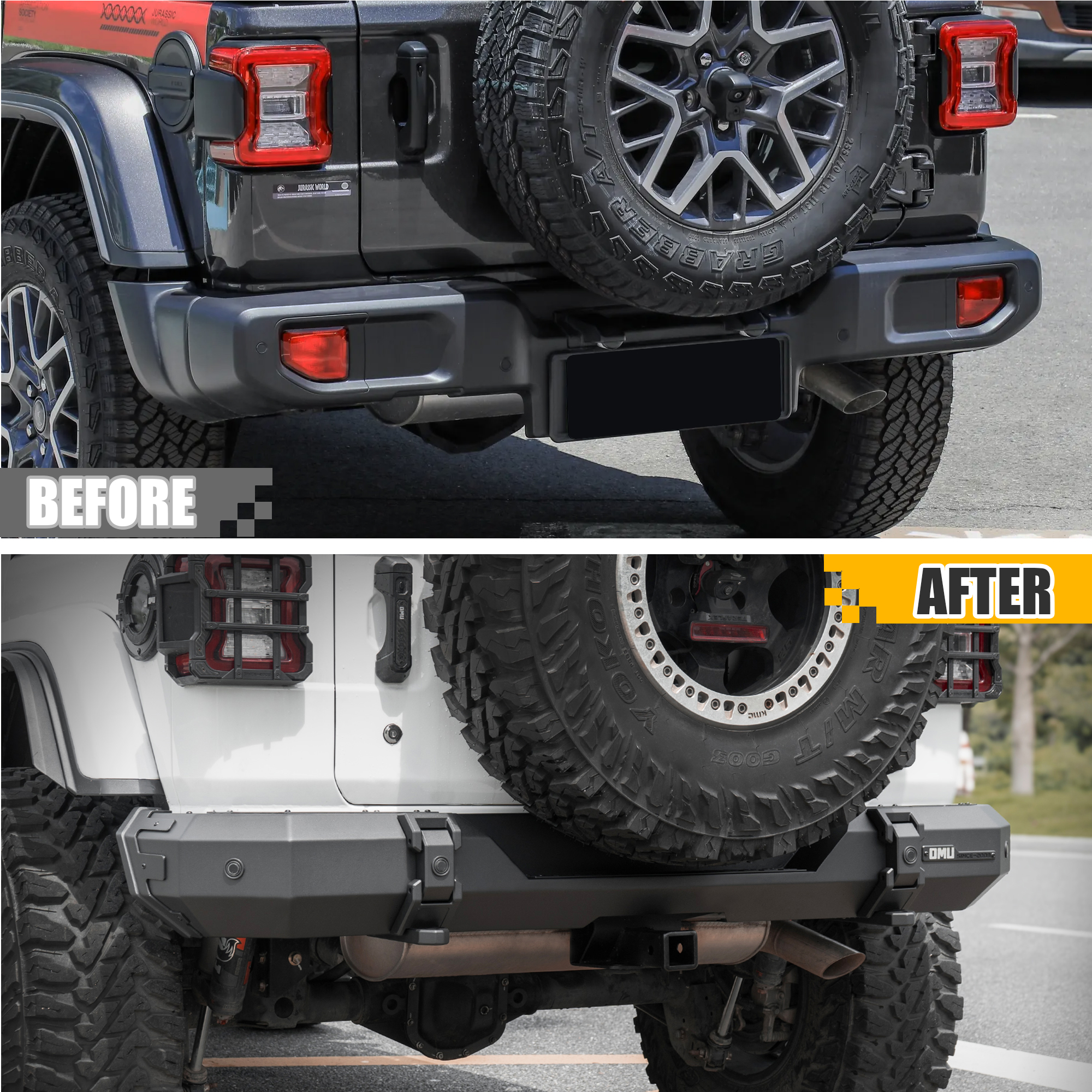 Steel And Aluminum Rear Bumper For Jeep Wrangler JL 2018