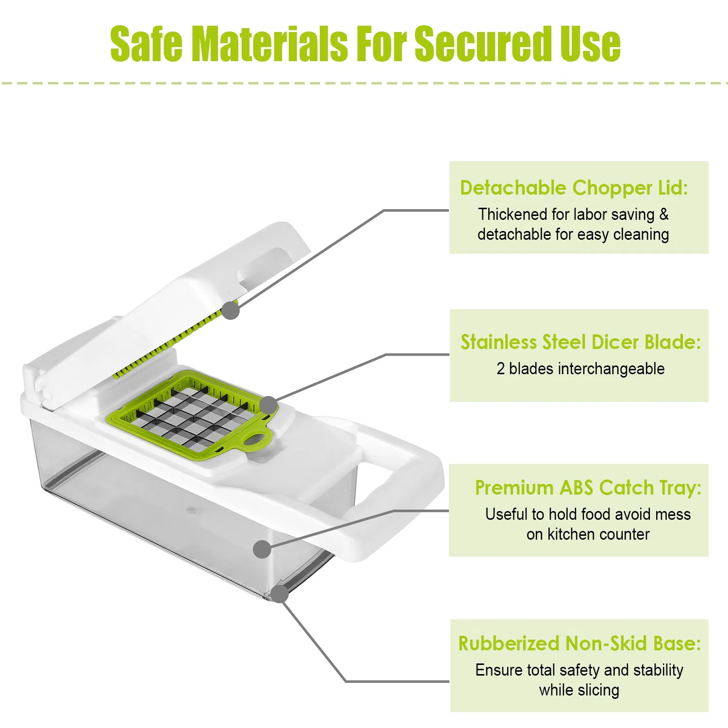 12 In 1 Vegetable Chopper With Container Kitchen Food Slicer Dicer Grater Peeler Egg Separator Hand Protector For Onion Salad Potato GPCT2055Pro - Image 6