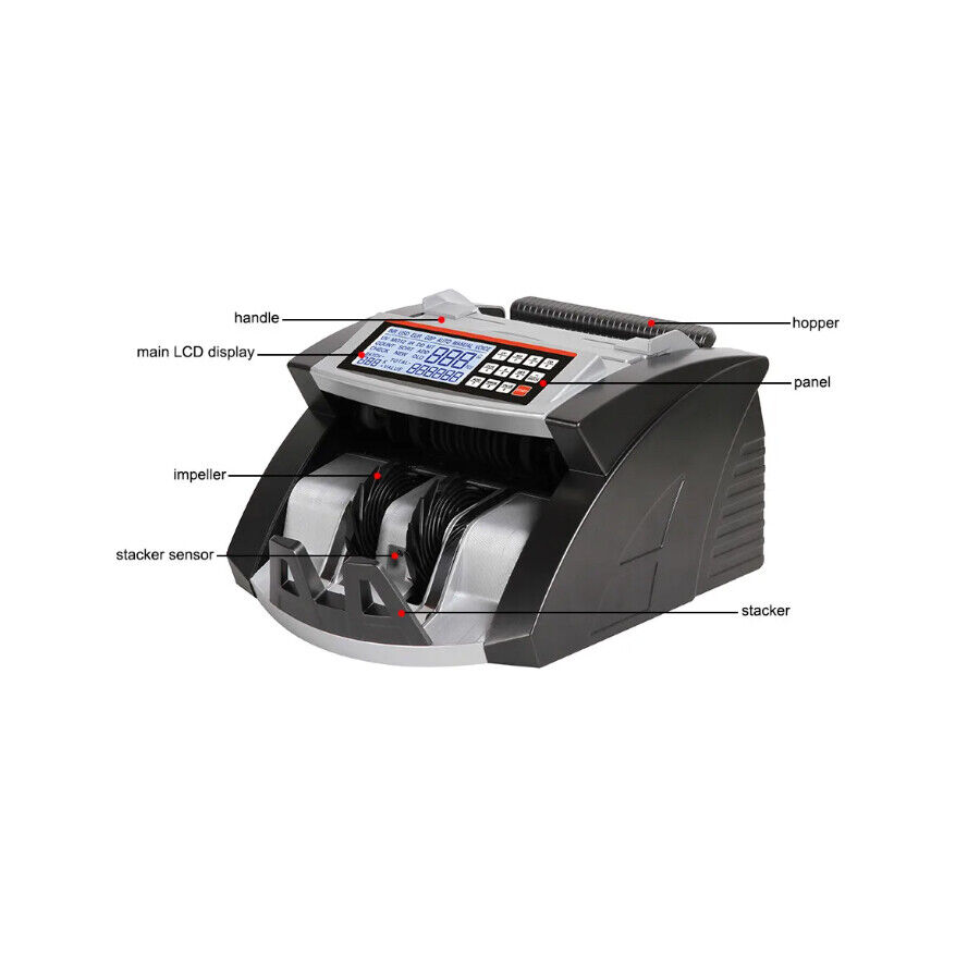 Bank Note Counter Machine Money UV-MG Banknote Cash Counting Detector — image 3
