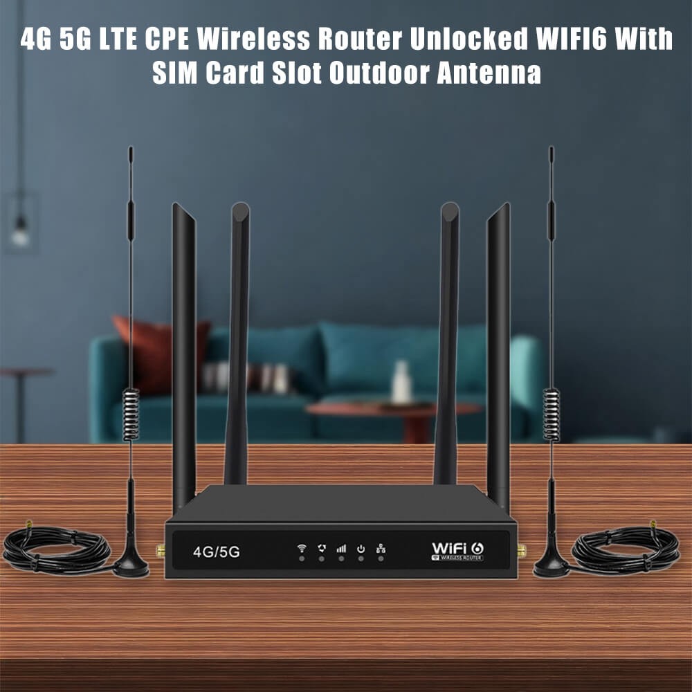 4G 5G LTE CPE Wireless Router Unlocked WIFI6 With SIM Card Slot Outdoor Antenna 14