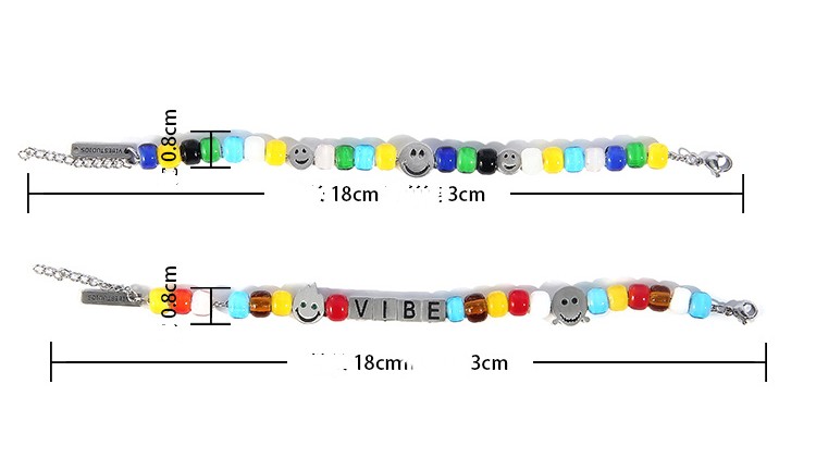 Title 1, Original Design Color Beaded Bracelet