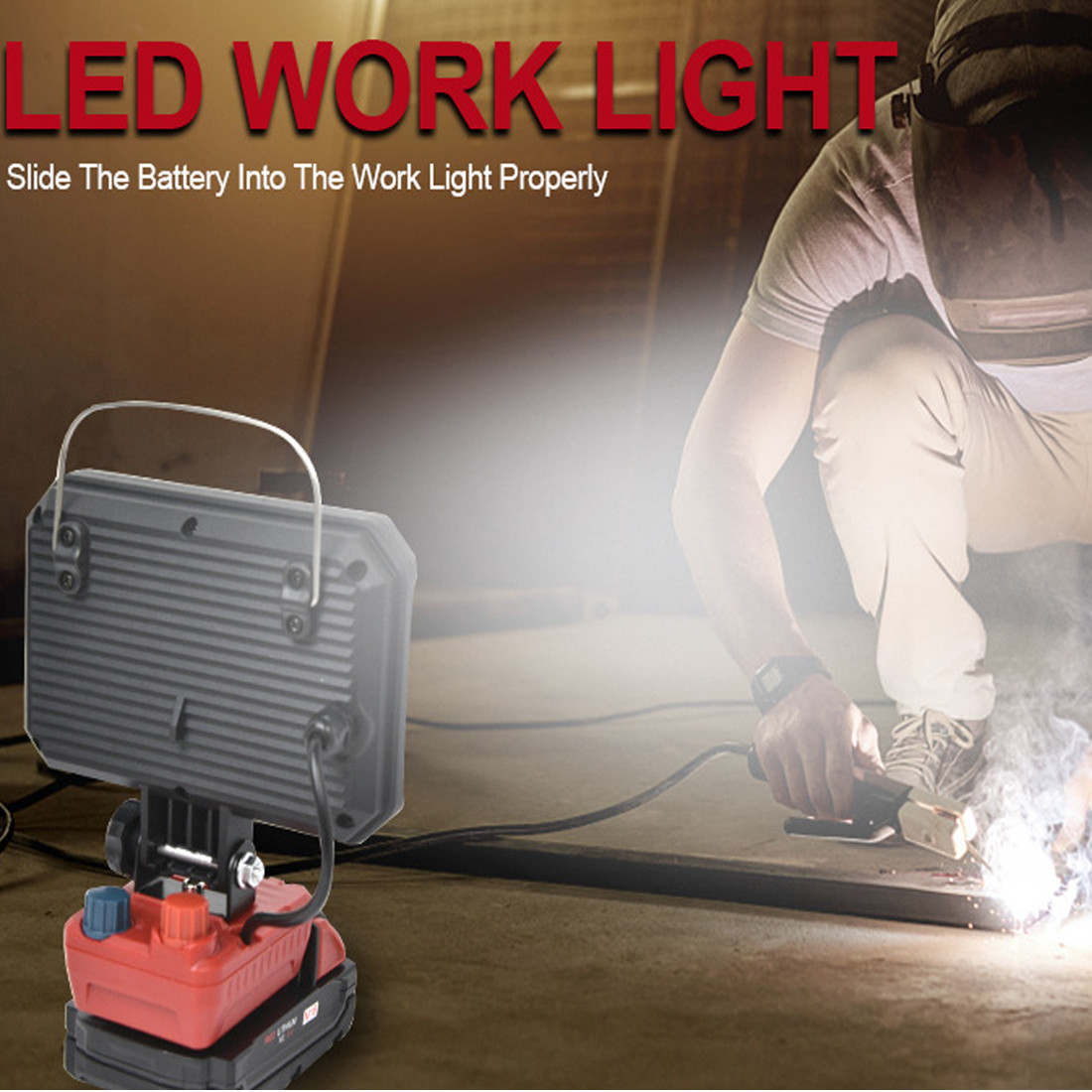 LED Work Light Cordless For Milwaukee M18 18V Battery USB Port Outdoors Lamp — image 6