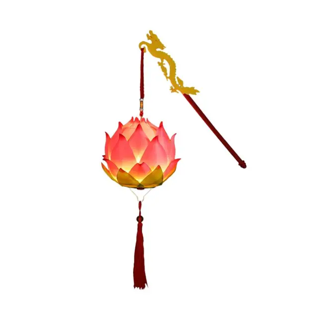 Decorative Lantern Material Pack Lotus Flower Lantern Diy Kit Handheld Blossom Lanterns For New Year Weddings Parties Mid autumn Pink - Shop at LoveMi