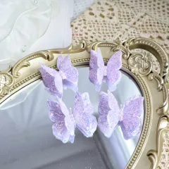 Butterfly Birthday Cake Plug-in Beautiful Mother's Day Cake Decoration Plug-in - Purple - View 1