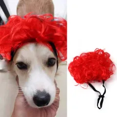 Halloween Christmas Wig Pet Hair Accessories - Red - View 1