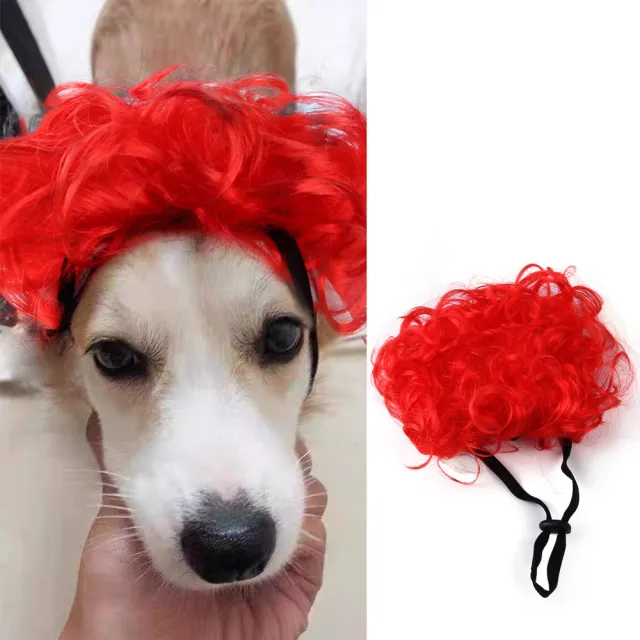 Halloween Christmas Wig Pet Hair Accessories Red - Shop at LoveMi