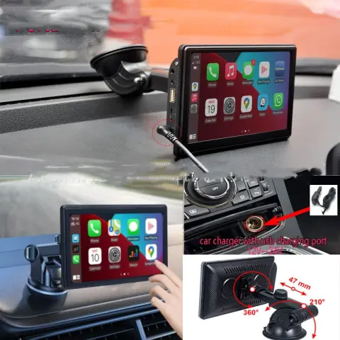 Portable IPS Car Smart Screen Wireless Projection Carplay Android
