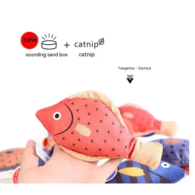 Relieving Stuffy Molars Catnip Toy Orange Mandarin Fish - Shop at LoveMi