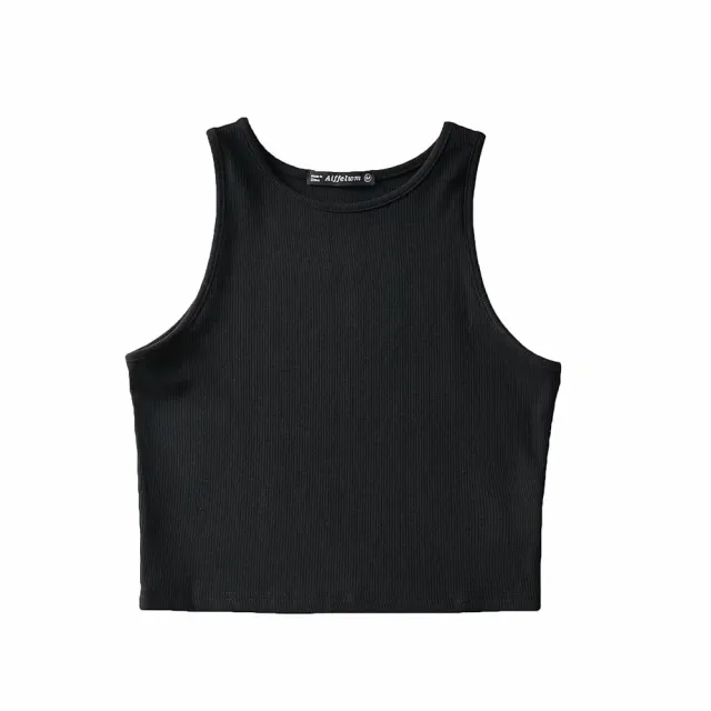 Women's Solid Color Fitness Sports Jersey Tank Top Black - Shop at LoveMi