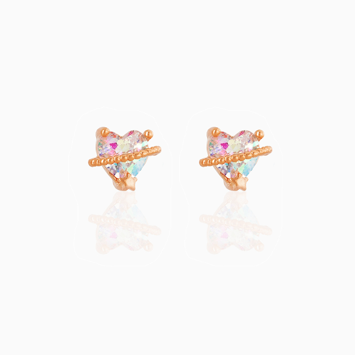 Title 7, New Unicorn Heart Zircon Earrings For Women