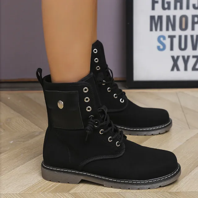 Autumn And Winter New Short Tube British Style Martin Boots Black - Shop at LoveMi