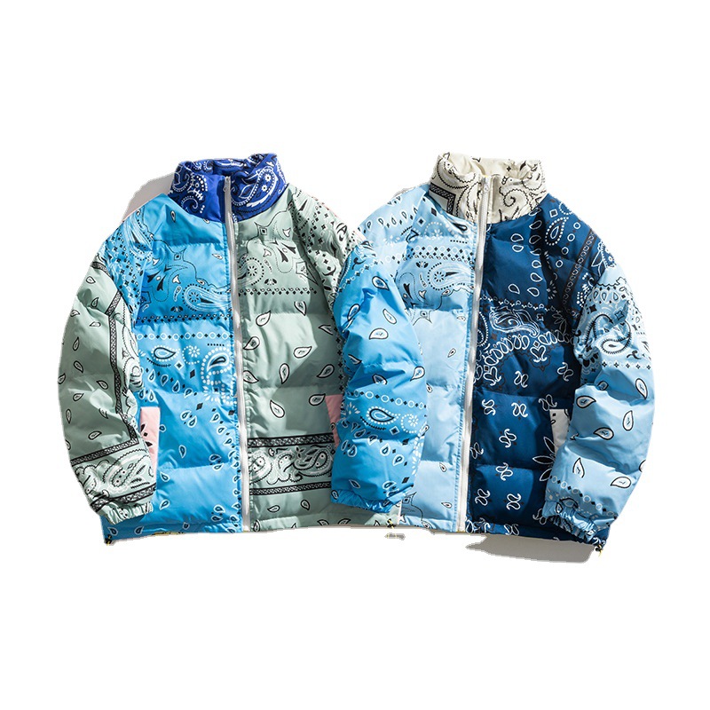 Personalized Cashew Flower Color Matching Couple All-match Loose Bread Clothes