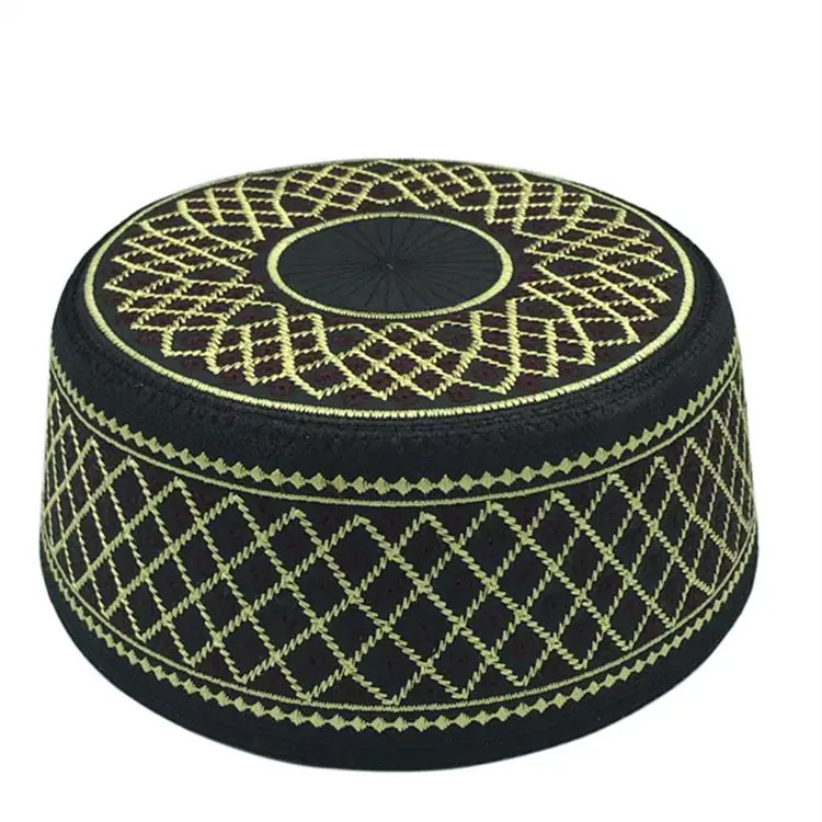 Muslim Hats Cotton Embroidery Islamic Men Prayer Arab Clothing