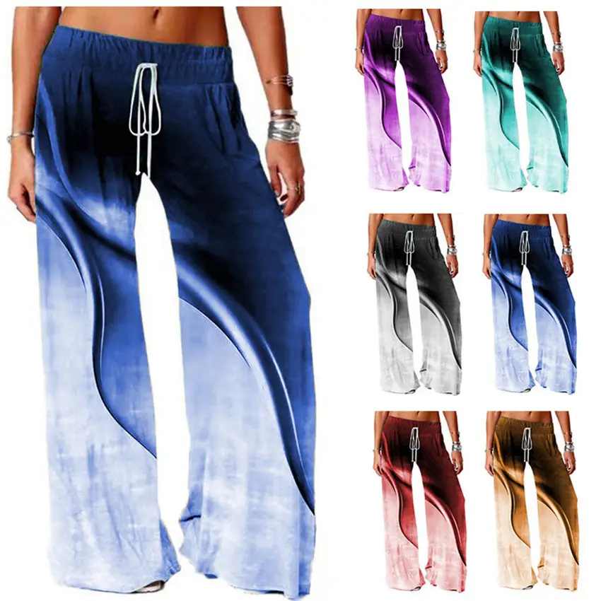 Fashion Women's Outdoor Casual Gradient Wide-leg Pants