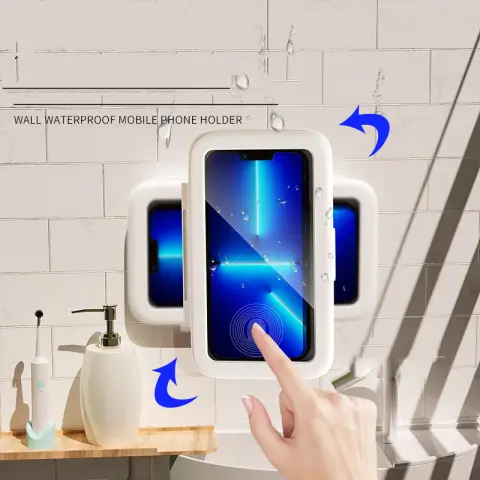 Shower Phone Box Bathroom Waterproof Case Seal Protection Touch