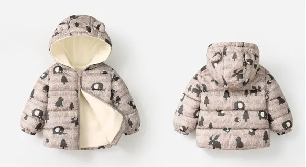 Off-season New Autumn and Winter Children's Light Hooded BabyCotton