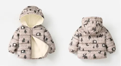 Off-season New Autumn and Winter Children's Light Hooded BabyCotton