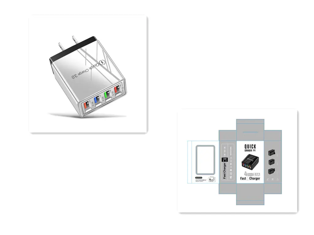 USB Charger Quick Charge 3.0 4 Phone