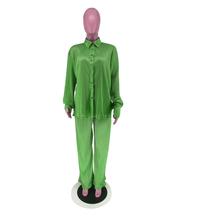 Pleated Loose Casual Multicolor Suit Women's