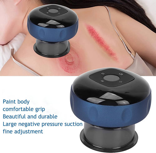 Electric Cupping Therapy Massager Portable Rechargeable 12 Level Adjustable AU Blue
