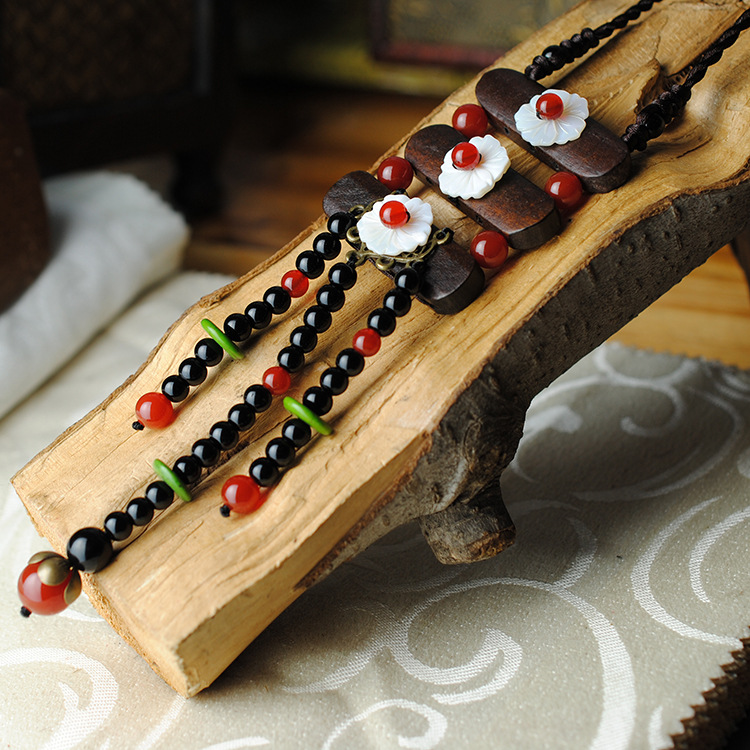 Ancient Tree Thousand Vine Ethnic Agate Necklace Retro Long Temperament Sweater Chain