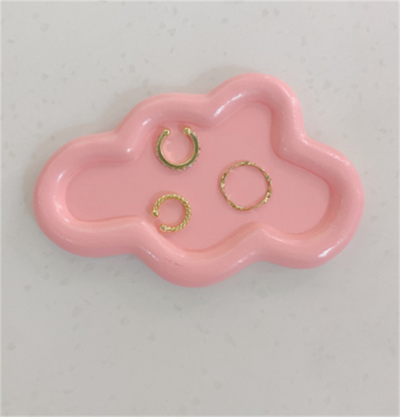 Title 6, Ins Cute Heart-shaped Jewelry Dish Storage Tray