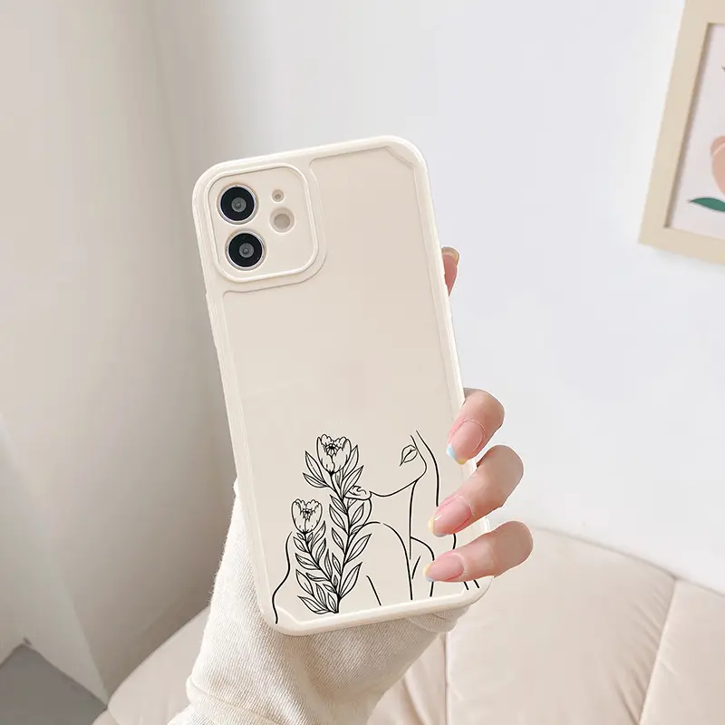Simple Lines Girl Photo Frame Phone Case